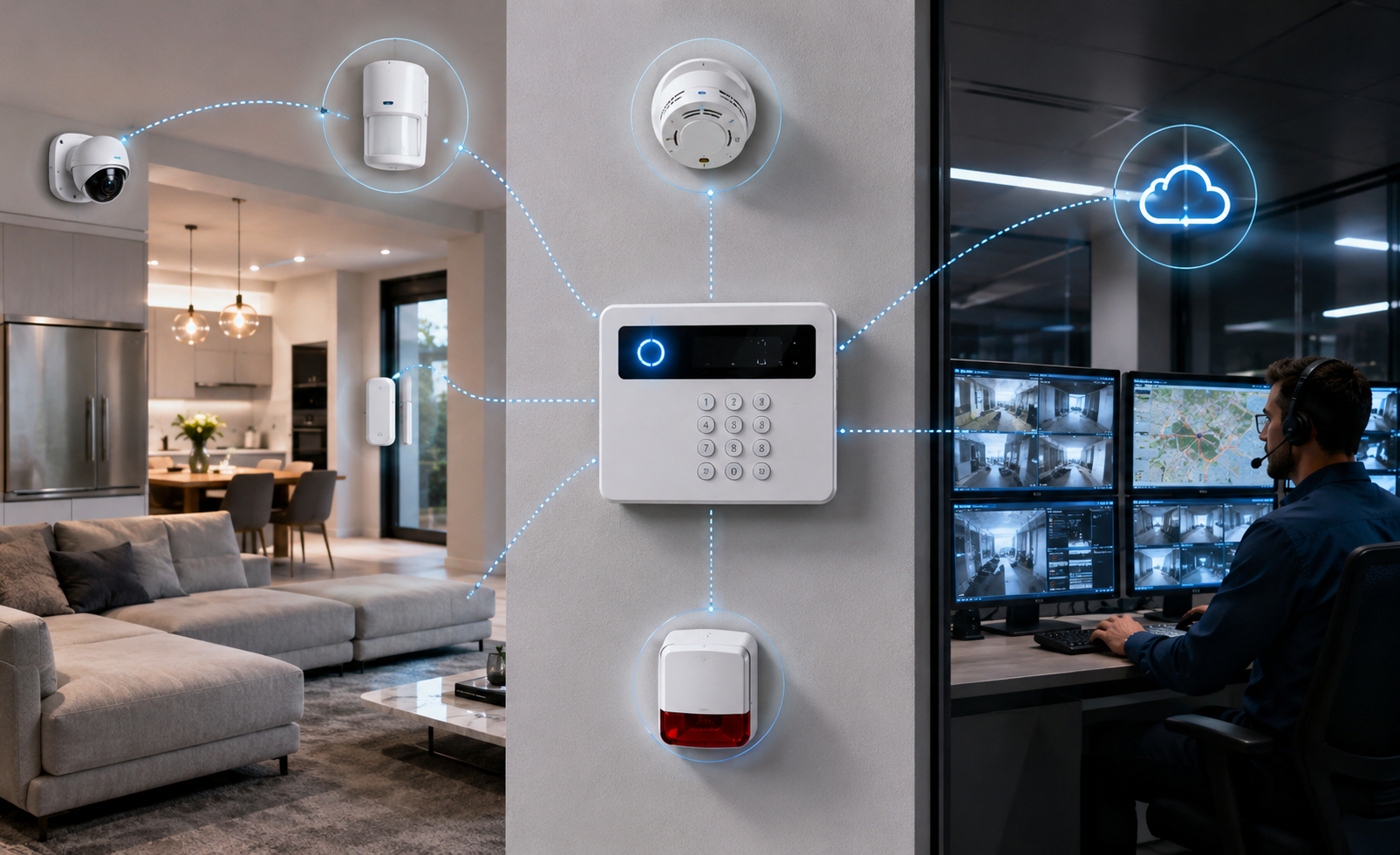 How Does a Monitored Alarm System Work?
